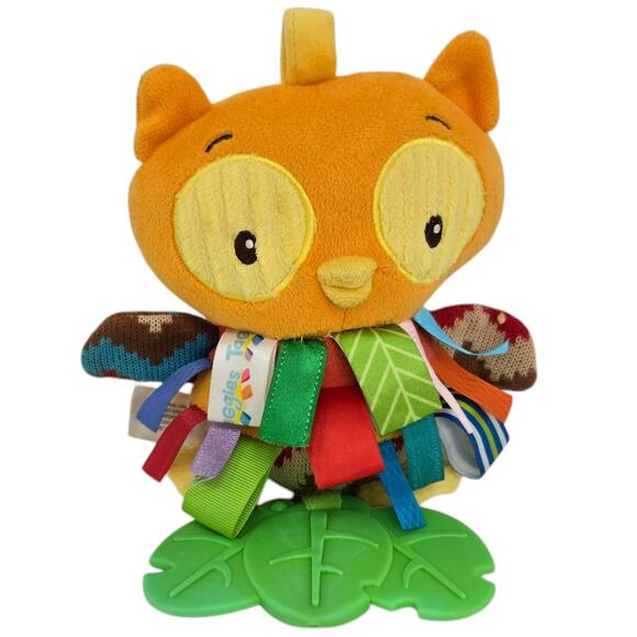 Taggies Whoo Loves You Owl Rattle Baby Sensory Stuffed Animal Plush Toy 7" - Picture 1 of 6